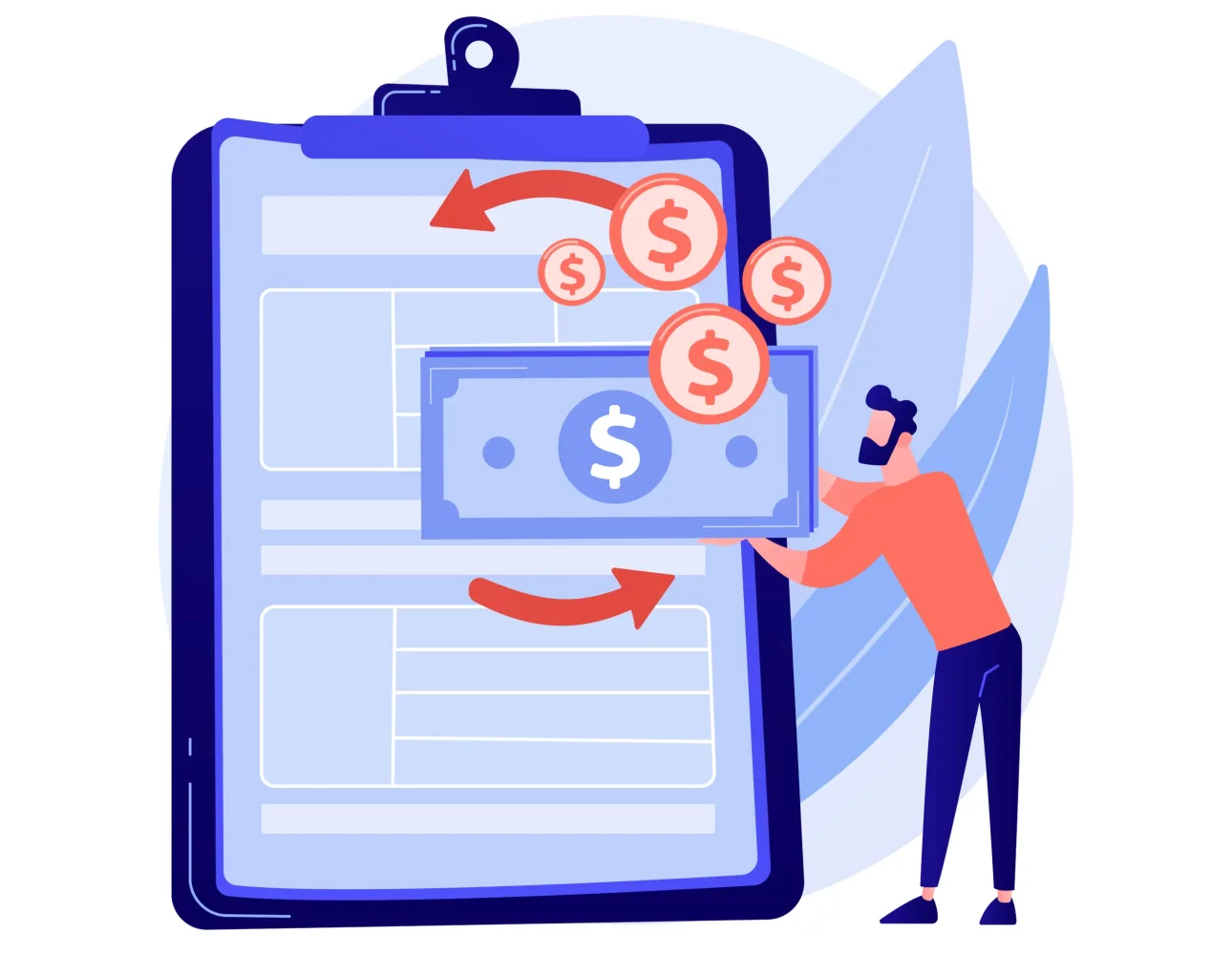 Remittance money. Forward cash overseas. Direct funding, give allowance, spare sum. Getting payroll. Transferring forex money. Drop coin. Vector isolated concept metaphor illustration.