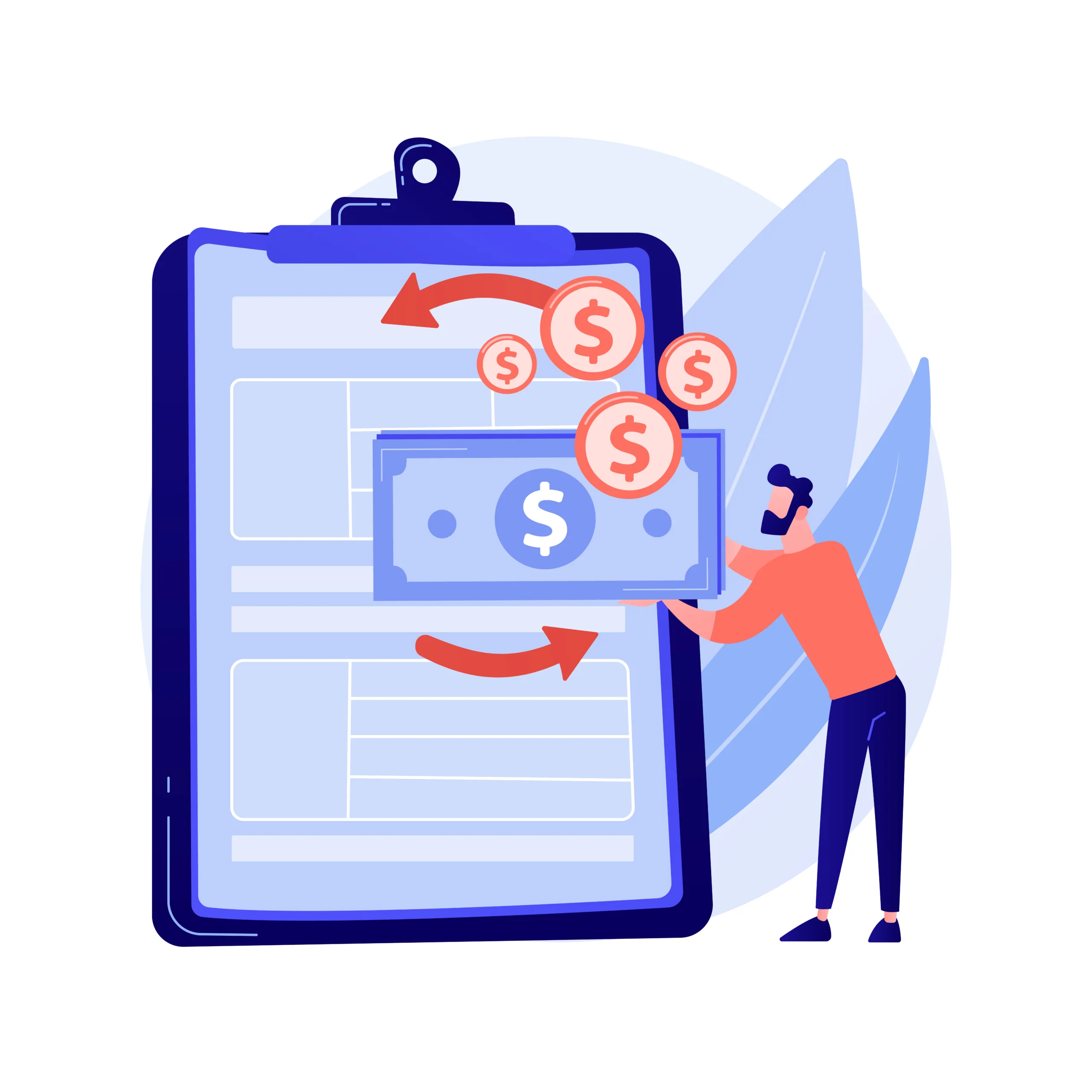 Remittance money. Forward cash overseas. Direct funding, give allowance, spare sum. Getting payroll. Transferring forex money. Drop coin. Vector isolated concept metaphor illustration.